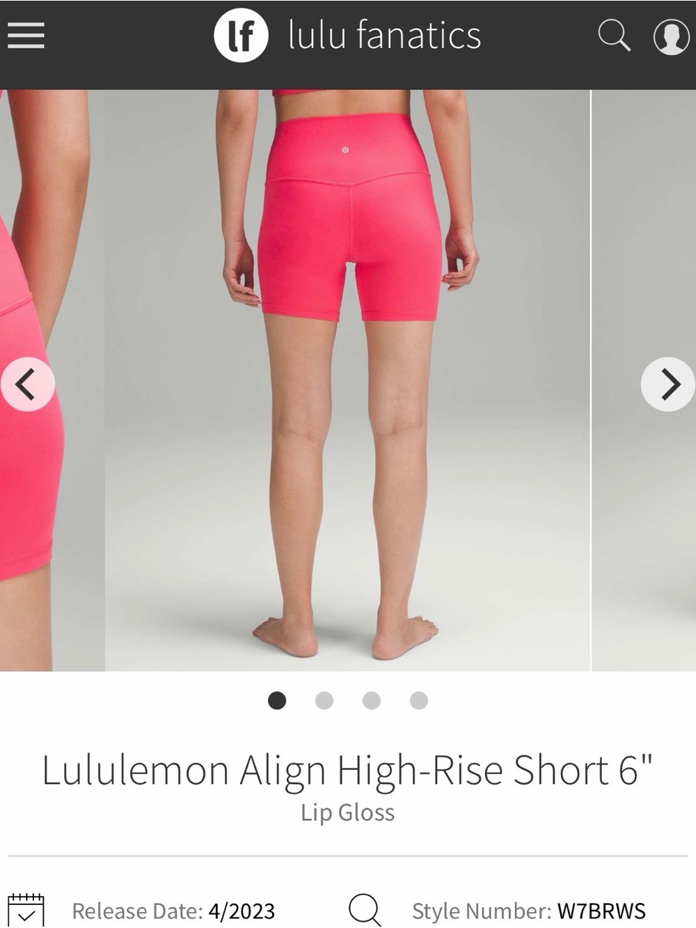NWOT Lululemon Align HR Shorts 6” Sz 14 *lip gloss pink*💕